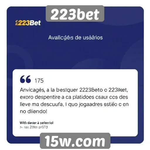 Avaliações de usuários sobre a experiência 223bet